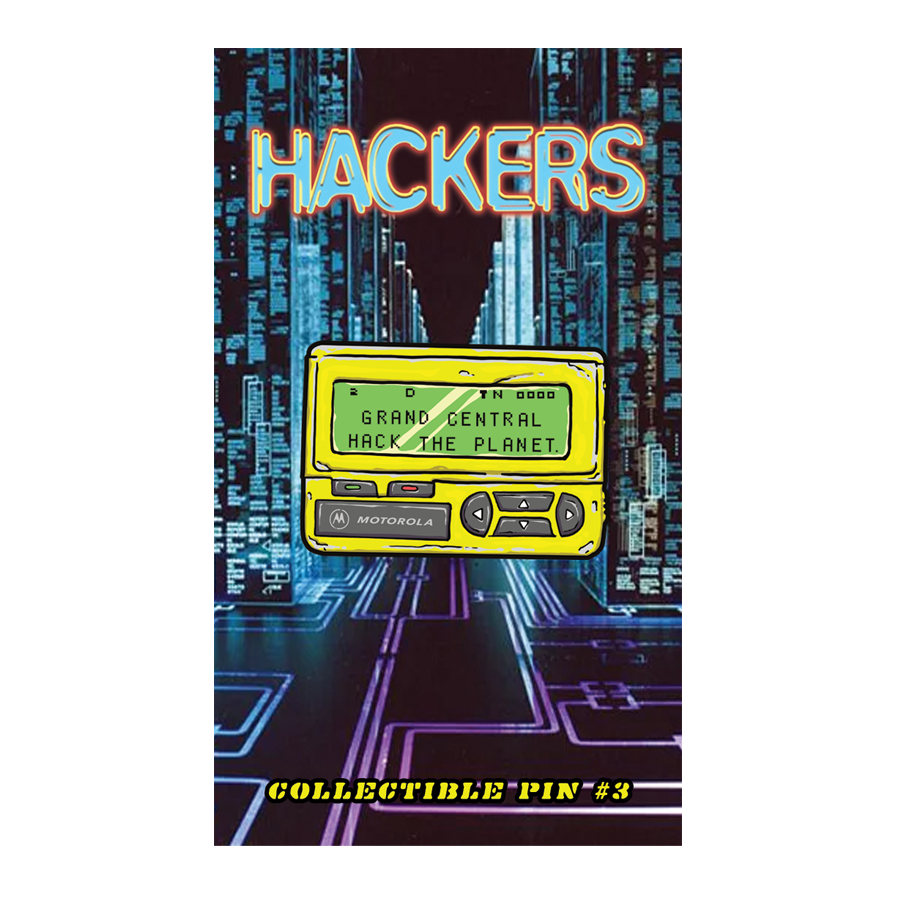 ENAMEL PIN: PAGER (HACKERS PIN#3)