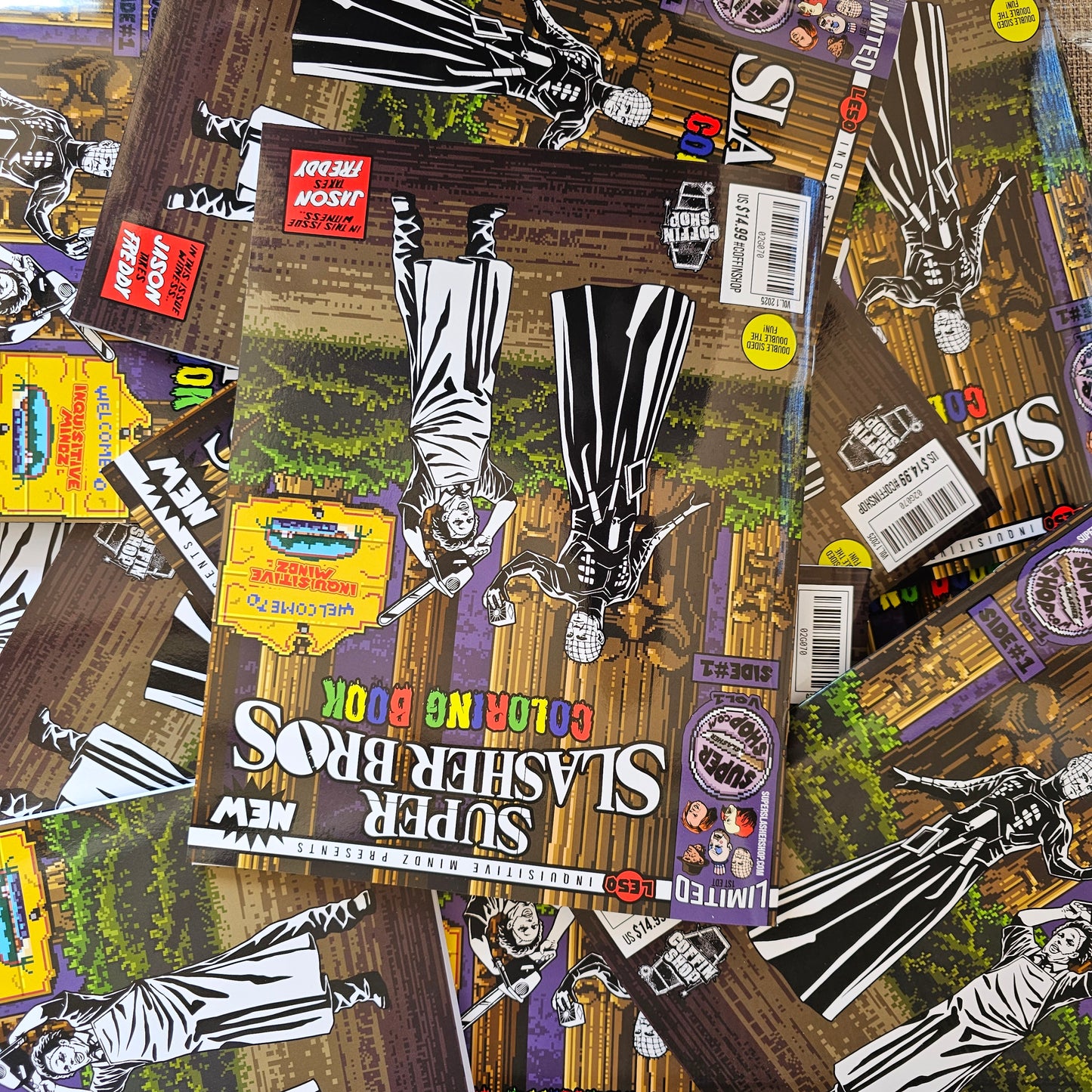 SUPER SLASHER COLORING BOOK W/ BUMPER STICKER