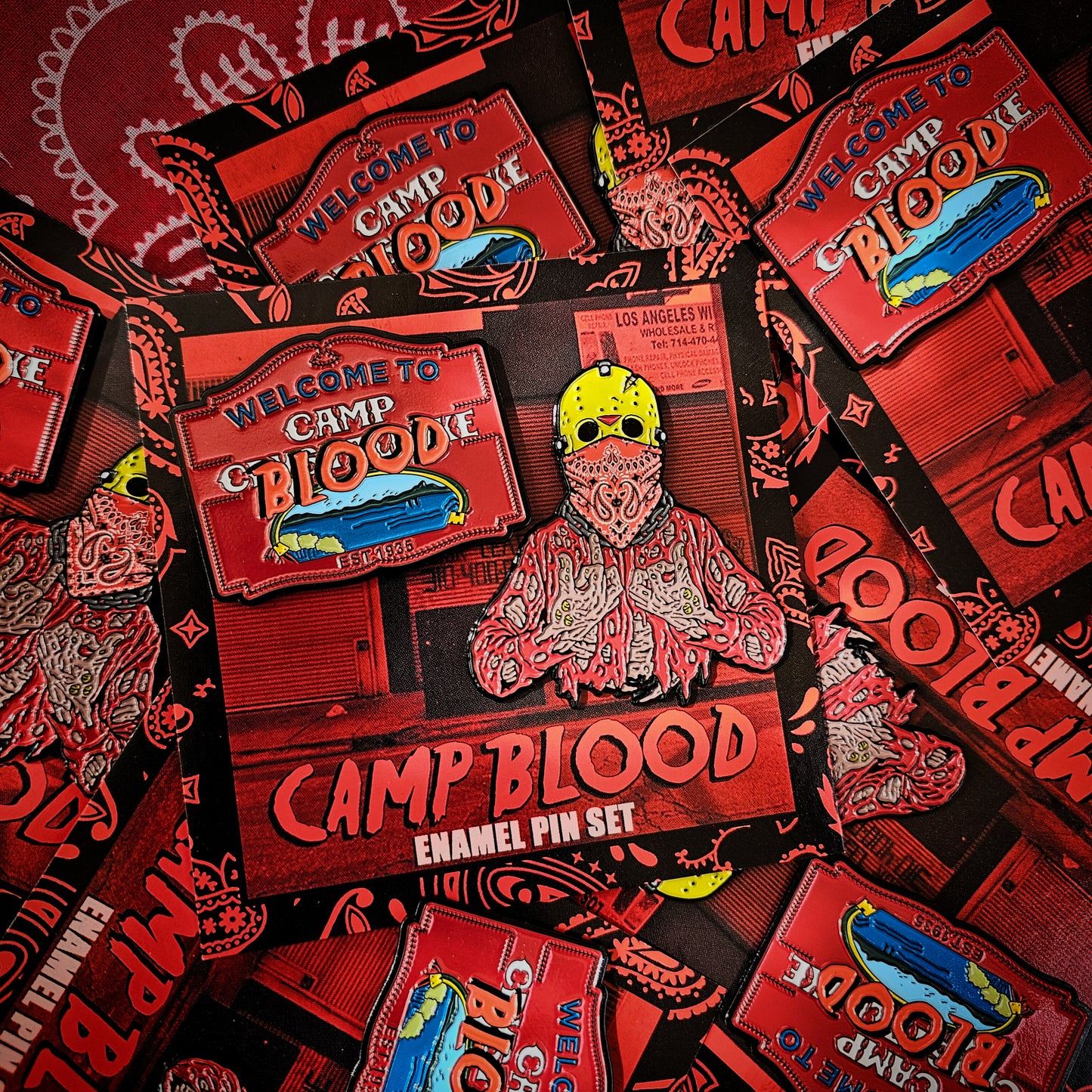 ENAMEL PIN: CAMP BLOOD PIN SET