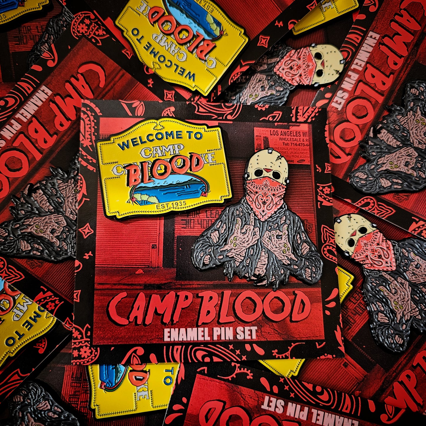 ENAMEL PIN: CAMP BLOOD PIN SET