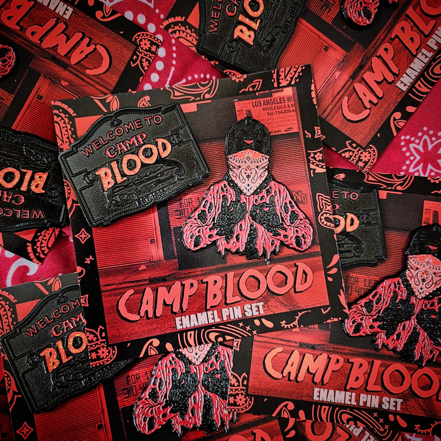 ENAMEL PIN: CAMP BLOOD PIN SET