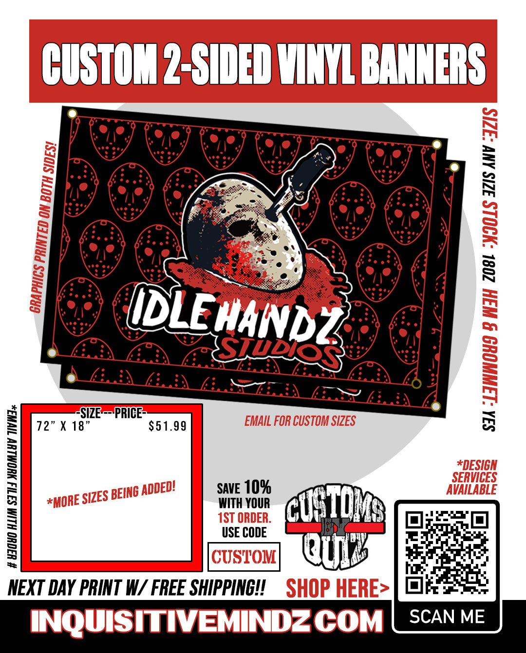 CUSTOM DOUBLE SIDED VINYL BANNERS