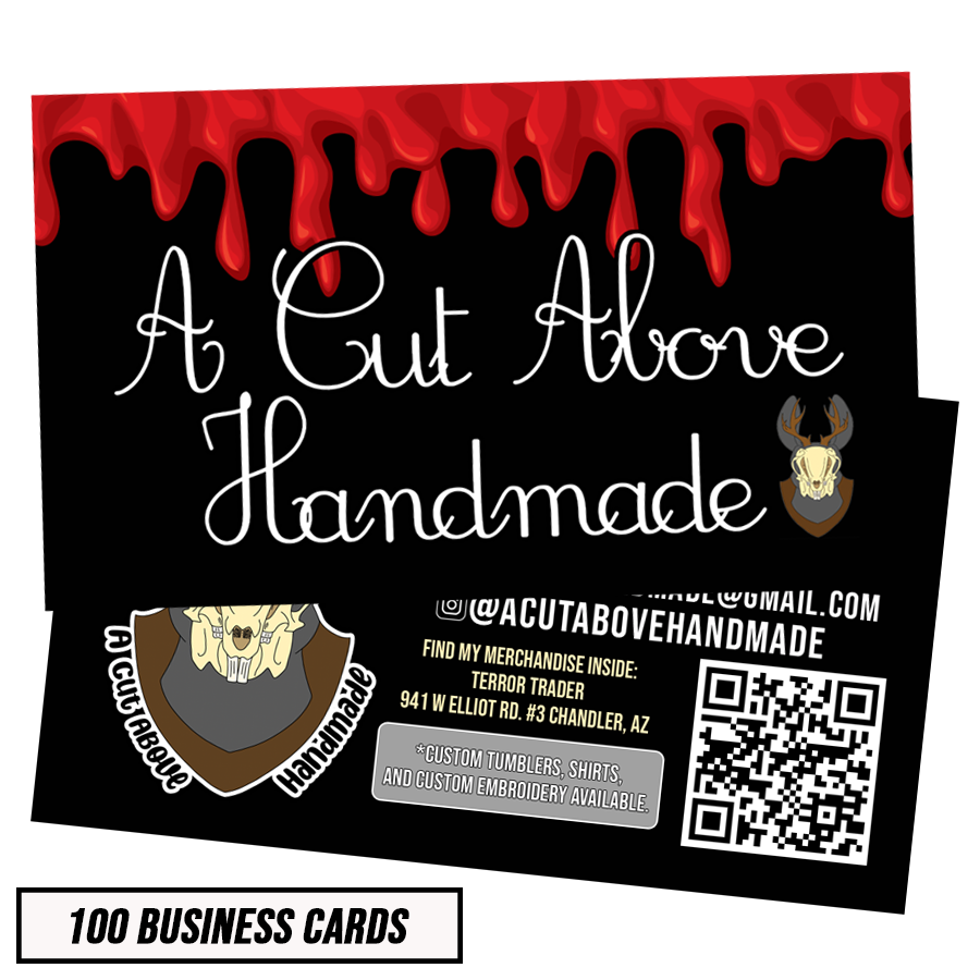 100 CUSTOM BUSINESS CARDS - 2" x 3.5"