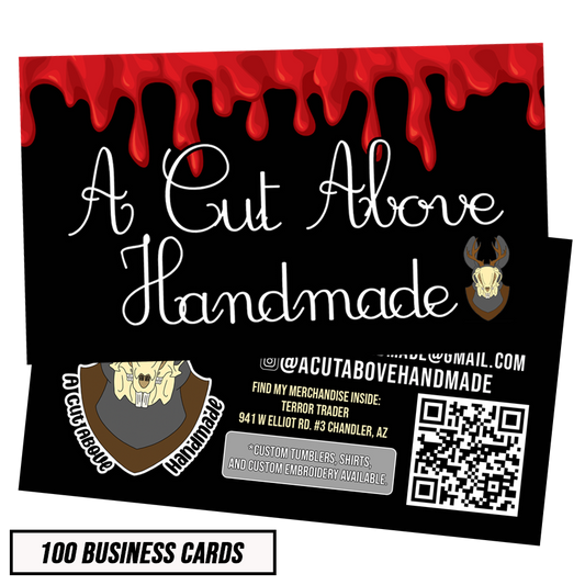 100 CUSTOM BUSINESS CARDS - 2" x 3.5"