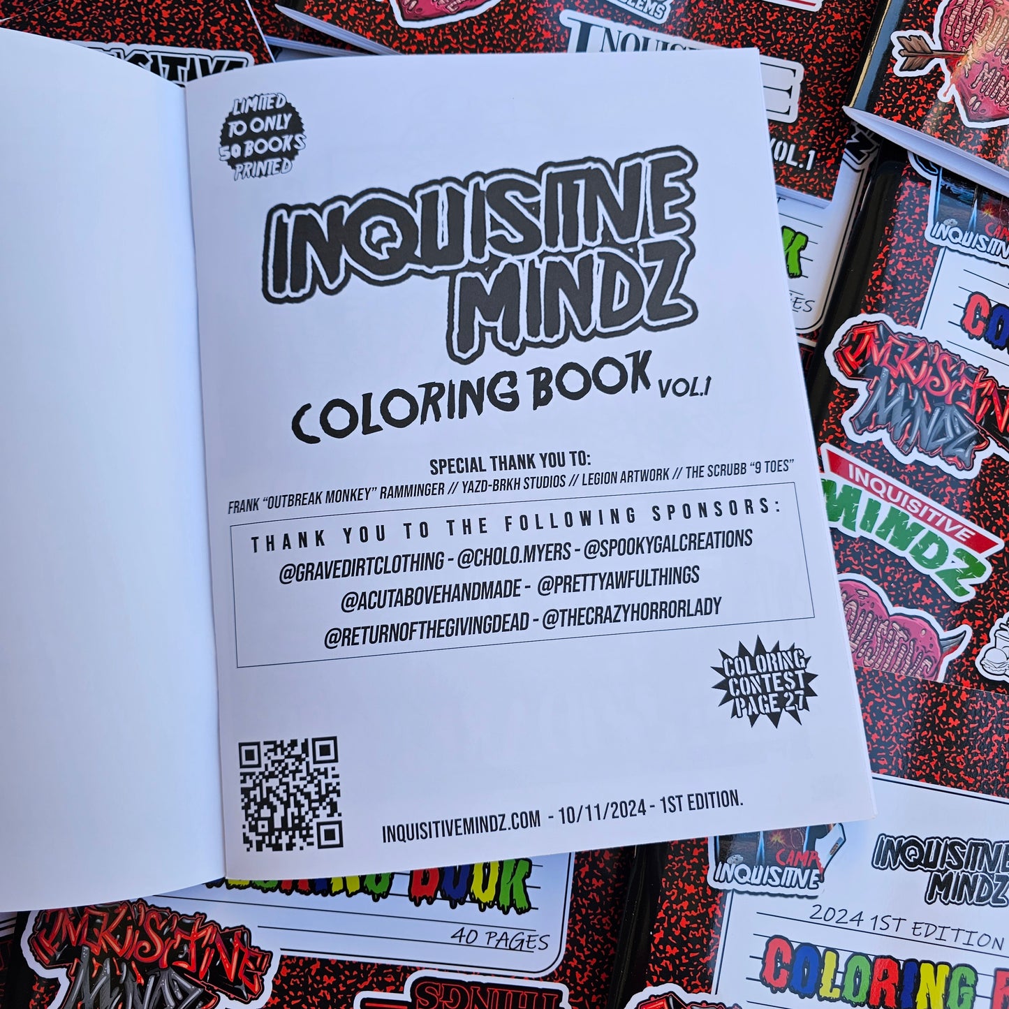 INQUISITIVE MINDZ COLORING BOOK VOL.1