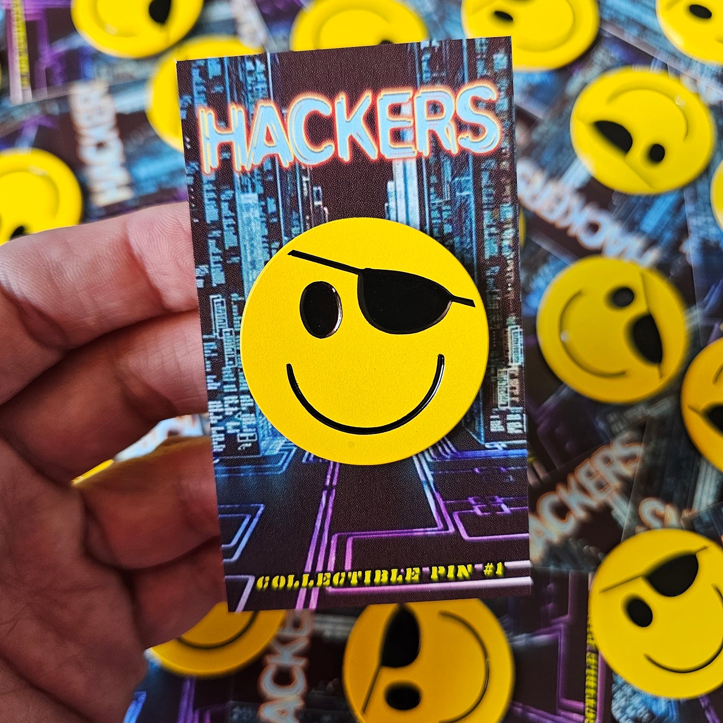 ENAMEL PIN: HACK THE PLANET (HACKERS PIN#1)