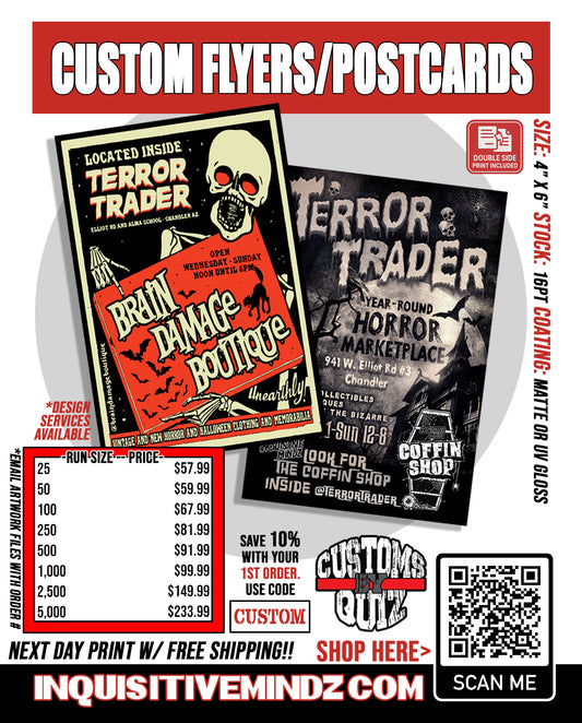 4" x 6" CUSTOM PRINTED POSTCARDS/FLYERS