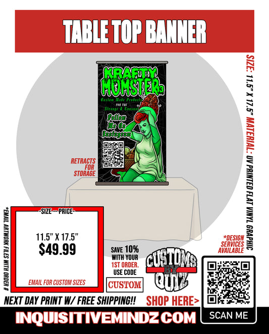 CUSTOM TABLE TOP POP-UP BANNER