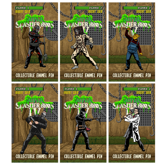 ENAMEL PINS: S.S.B. VOL.4 ALL 6 SLASHERS (BUNDLE)